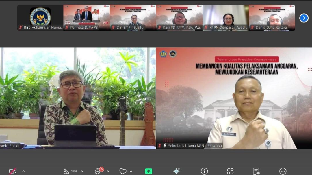 Tingkatkan Kualitas Anggaran, BGN Bengkulu Selatan dan Kemenkeu Selenggarakan Webinar Literasi Keuangan